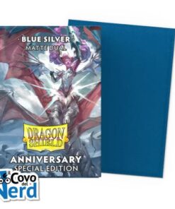 Dual Matte Blue Silver sleeves Stadard (100) Dragon Shield 25th Special Edition