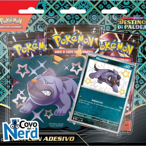 Collezione con Adesivo Destino di Paldea Scarlatto & Violetto Maschiff - ITA