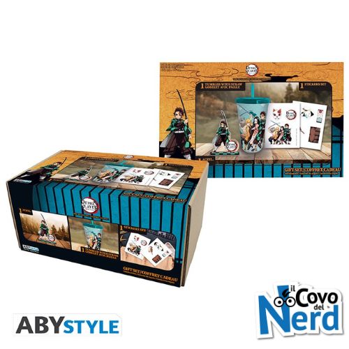 Demon Slayer Gift Set Tumbler with straw + Acryl® + sticker - ABYPCK284
