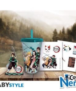 Demon Slayer Gift Set Tumbler with straw + Acryl® + sticker - ABYPCK284