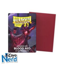 Matte Blood red Japanese Sleeves (60) Dragon Shield