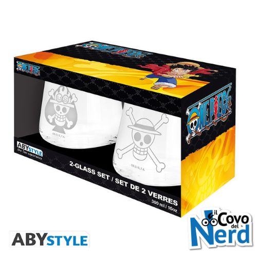 2 Glass Set One Piece Luffy & Ace - ABYVER285