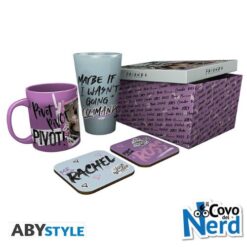 Friends Set Regalo Bicchiere + Tazza + 2 Sottobicchieri Doodle - GFB0099