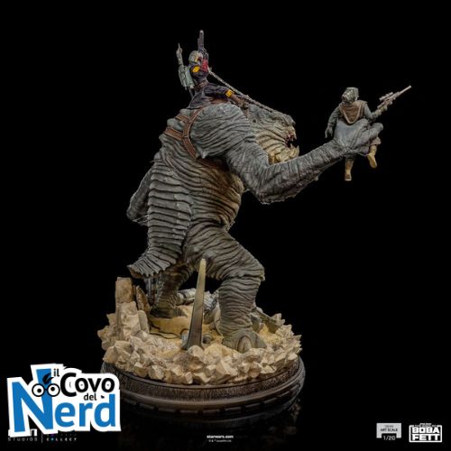 Boba Fett & Rancor Figure - Star Wars Art Scale Deluxe Statue 1/20 38 cm