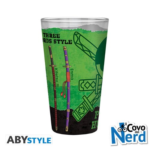 Bicchiere Zoro - One Piece Large Glass - 400ml - ABYVER297