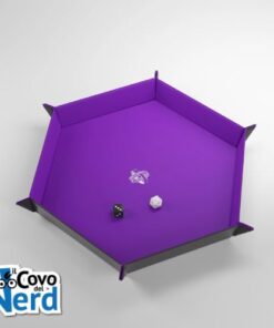 Magnetic Dice Tray Esagonale Black/Purple - Gamegenic