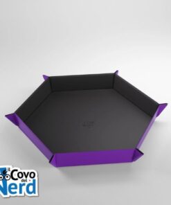 Magnetic Dice Tray Esagonale Black/Purple - Gamegenic