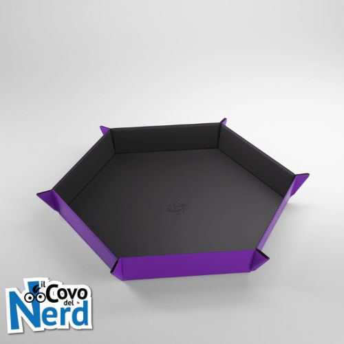 Magnetic Dice Tray Esagonale Black/Purple - Gamegenic
