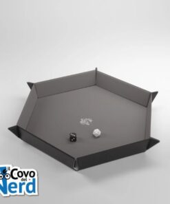 Magnetic Dice Tray Esagonale Nero/Grigio - Gamegenic