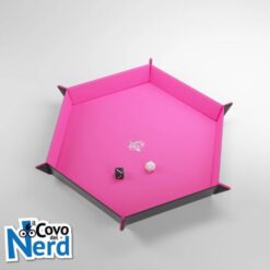 Magnetic Dice Tray Esagonale Nero/Rosa - Gamegenic