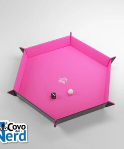 Magnetic Dice Tray Esagonale Nero/Rosa - Gamegenic