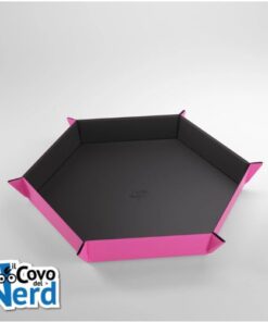 Magnetic Dice Tray Esagonale Nero/Rosa - Gamegenic