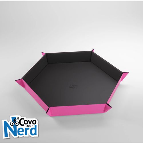 Magnetic Dice Tray Esagonale Nero/Rosa - Gamegenic