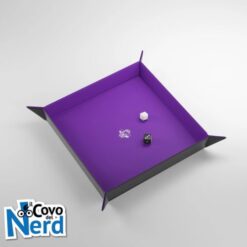 Magnetic Dice Tray Quadrato Black/Purple - Gamegenic