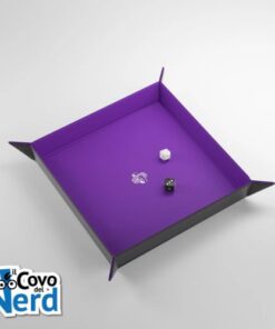 Magnetic Dice Tray Quadrato Black/Purple - Gamegenic