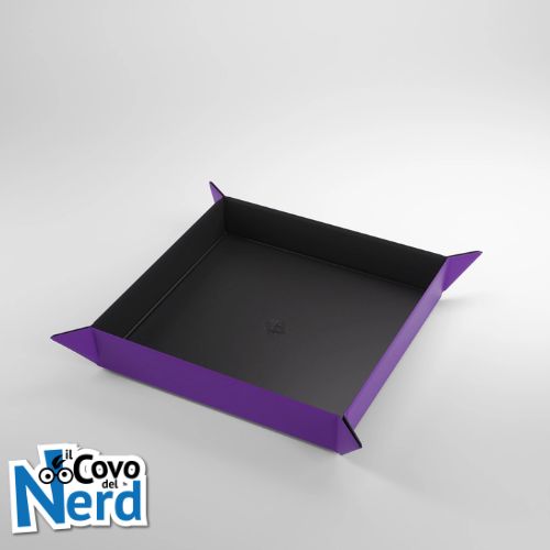 Magnetic Dice Tray Quadrato Black/Purple - Gamegenic