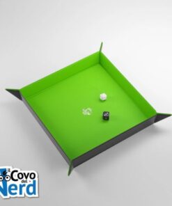 Magnetic Dice Tray Quadrato Nero/Verde- Gamegenic