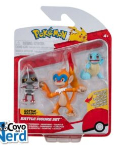 Pokémon Battle Figure Set 3-Pack Pawniard, Squirtle #1, Monferno 5 cm