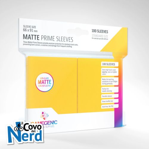 100 Matte Prime Sleeves - Giallo - Matte