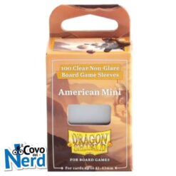 100 Dragon Shield Sleeves - PER GIOCHI DA TAVOLO - DS BGS MINI AMERICAN - 41X63