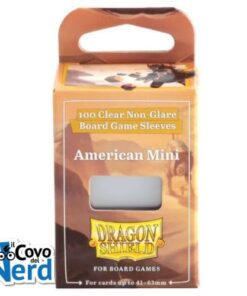 100 Dragon Shield Sleeves - PER GIOCHI DA TAVOLO - DS BGS MINI AMERICAN - 41X63