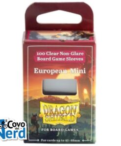 100 Dragon Shield Sleeves - PER GIOCHI DA TAVOLO - DS BGS MINI EUROPEAN - 45X68
