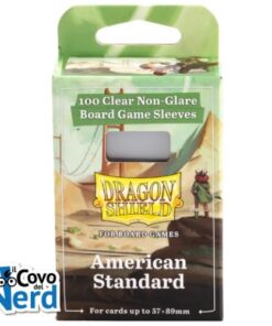 100 Dragon Shield Sleeves - PER GIOCHI DA TAVOLO - DS BGS STANDARD AMERICAN - 57X89