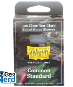 100 Dragon Shield Sleeves - PER GIOCHI DA TAVOLO - DS BGS STANDARD COMMON - 63X88