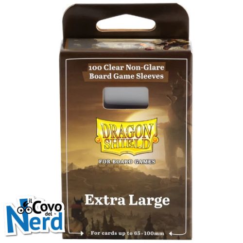 100 Dragon Shield Sleeves - per giochi da tavolo - DS BGS Extra Large - 65 X100