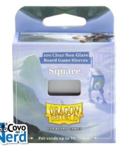 100 Dragon Shield Sleeves - per giochi da tavolo - DS BGS Square - 70X70