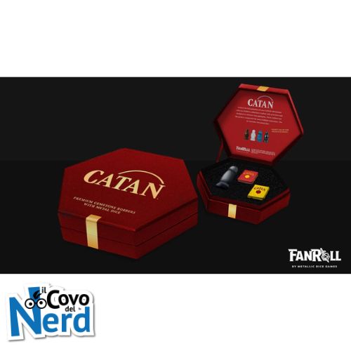 Catan Upgrade dice set Robber & Metal: Hematite