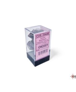 Set 7 Dadi Opaque Black/Pink