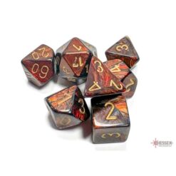 Set 7 Dadi Gemini Blue Blood/gold - Chessex 27419