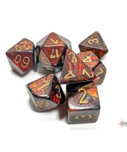 Set 7 Dadi Gemini Blue Blood/gold - Chessex 27419