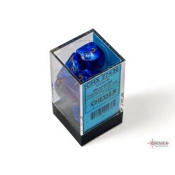 Set 7 Dadi Gemini Blue-Gold - Chessex 27436