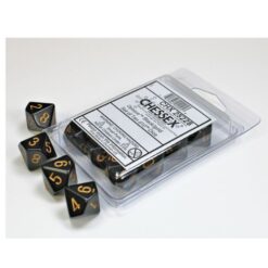 Set 10 D10 Opaque Black/gold