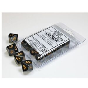 Set 10 D10 Opaque Black/gold
