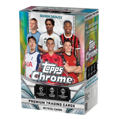 2024-25 Topps Chrome® UEFA Club Competitions - Value Box da 7 Bustine da 4 Carte