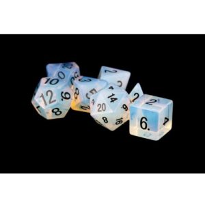 Set 7 FanRoll Dice Set Opalite (7)