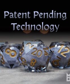 Set 7 FanRoll Liquid Core Dice Set Vanishing Oil