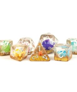 Set 7 FanRoll Dice Set Rainbow Dinosaur (7)