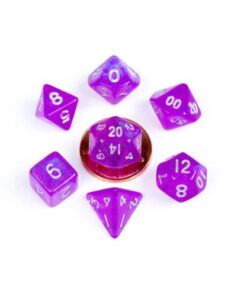 Set 7 FanRoll Dice Set Stardust Purple (7)