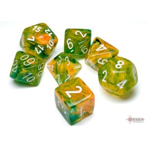 Set 7 Dadi Nebula Spring/White Polyhedral 7-Die Set – Chessex 27555