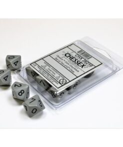 Set 10 D10 Opaque Dark Grey/black - Chessex 26210