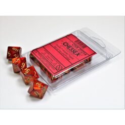 Set 10 D10 Scarab Scarlet/gold - Chessex 27214