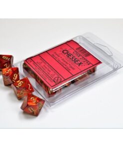 Set 10 D10 Scarab Scarlet/gold - Chessex 27214
