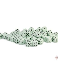Set 36 D6 Opaque Pastel Green/black - Chessex 25865