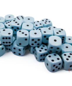 Set 36 D6 Opaque Pastel Blue/black - Chessex 25866