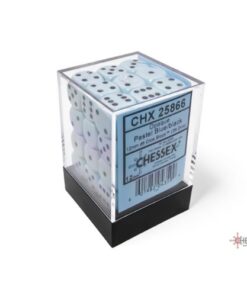 Set 36 D6 Opaque Pastel Blue/black - Chessex 25866