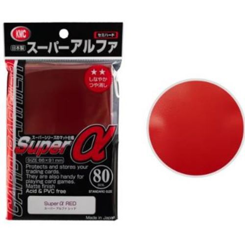 Standard Sleeves - Super α Red - 80 Sleeves - KMC